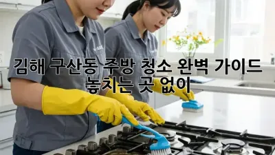 김해 구산동 주방 청소 완벽 가이드: 놓치는 곳 없이!